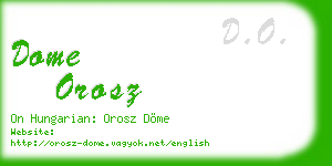 dome orosz business card